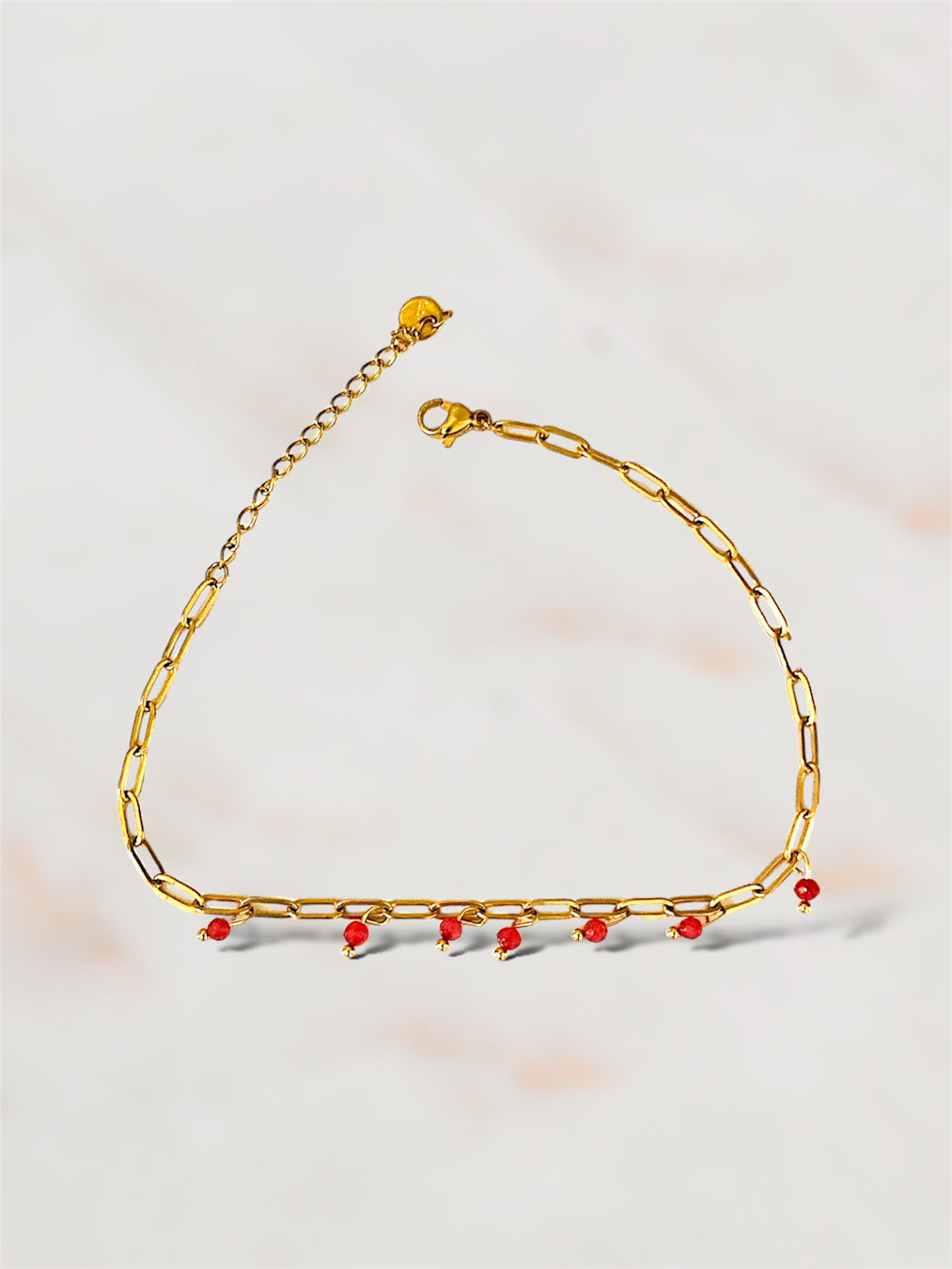  BRACELET DE CHEVILLE ACIER MILA  ZAORA- BIJOUX-ACIER